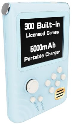 NEOCADE Batterie Externe avec Console de Jeu Portable, 5000mAh Gaming Power Bank, Batterie Portable intégrée 300 Jeux, Chargeur Portable Compatible avec iPhone/Samsung/Android, Superbe Cadeau