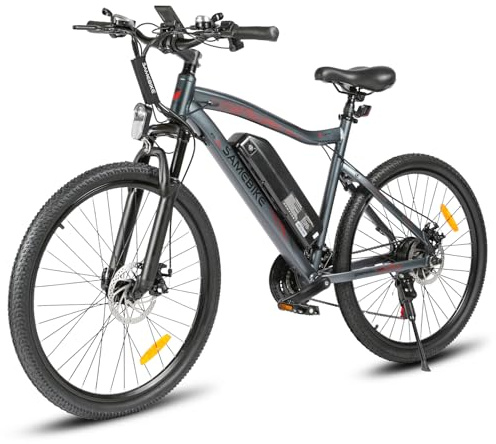 SAMEBIKE 26 “Hardtail bicicletta elettrica, 13AH batteria rimovibile 90KM gamma (PAS), alta coppia motore Mountain E-Bike, forcella sospensione bicicletta elettrica per adulti