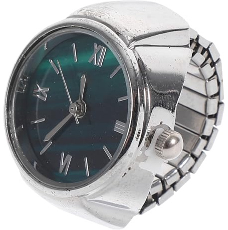 LIFKOME Orologio ad Anello Elegante Ring Watch Compatto in Lega di Zinco Argento, Design Moderno e Stile Raffinato per Party di Compleanno e Uso Casual