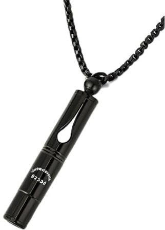 Zilynhom Collana con catena in acciaio inossidabile, strumento di terapia del suono a 528 Hz di consapevolezza per alleviare l'ansia, per calmare, concentrare, aiutare a dormire e promuovere abitudini