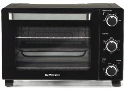 Orbegozo HOT 280 Forno da tavolo, capacità 28 litri, 1500 W, dimensioni: 48,5 x 31 x 39,5 cm, con convezione, nero
