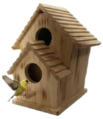 Casas de madera para pájaros para exteriores, casa de colibrí – Jardín Bluebird Cottage – para jardineros amantes de la naturaleza, patio trasero, terraza, patio, césped, patio delantero, balcón