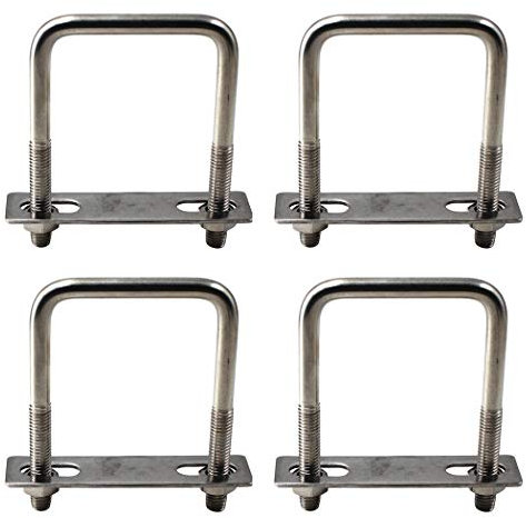 M6 x 45 x 85 mm quadratischer U-Bolzen aus 304 Edelstahl, 4 Stück