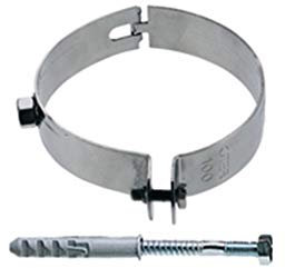 Collare Zincato In Acciaio Per Tubi Scarico Fumi 160 Mm Oter