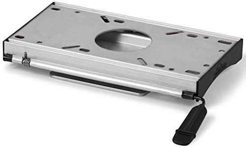 wellenshop Sitzschiene Bootssitz Aluminium 34 x 18 cm mit Arretierung Stuhlfuß Sitz-Konsole Gleitschiene Schiene Sitz Befestigung Laufschiene universal