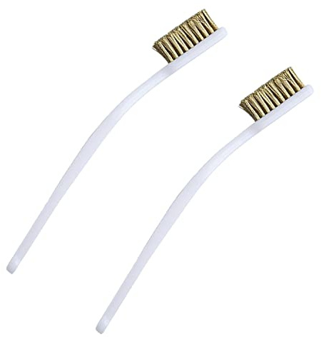 2 Pcs Small Brass Brush, Copper Wire Toothbrush, Mini Wire Brush Metal Rust Brush Tool Wire Brush for Cleaning Welding Slag and Rust, 3D Printer Nozzle Cleaning