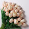 Anaoo 24pcsTulipanes Artificiales de látex, Ramo de Flores Artificiales de Novia para el hogar, Boda, Fiesta, decoración de Oficina, arreglos Florales,