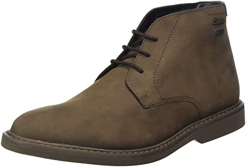 Clarks Herren AtticusLTHiGTX Chukka Boot, Dark Brown Nub, 43 EU