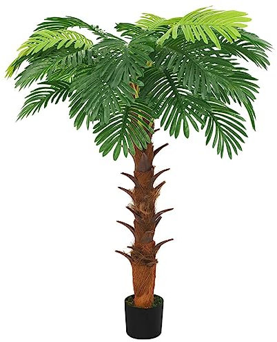 vidaXL Künstliche Palme Cycas mit Topf Kunstpflanze Kunstbaum Zimmerpflanze Dekopflanze Grünpflanze Künstliche Pflanze Deko 160cm Grün