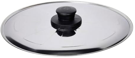 ANAKEL HOME Tapa Gira Tortillas y Vuelta, Sartén 30 cm | Acero Inoxidable con Pomo Anti Quemaduras, Ø30 Centímetros, Multiusos, Apta para el Lavavajillas