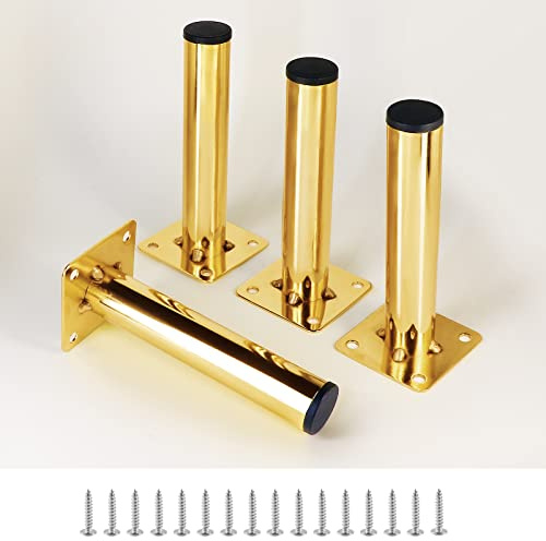 Masendelk Metal Furniture Legs 5 Inch / 130mm - Gold - 4Pcs