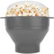 TINGJUNN Máquina de palomitas de silicona para microondas, cuenco para palomitas de maíz, con tapa y mango, sin BPA, apto para lavavajillas (gris)