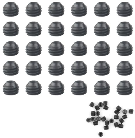ZJIVQO 25 Pcs 3.0mm Black Hexagon Socket Head Screws, Hexagon Socket Cheese Head Screws, Hex Head Screw Set (3mm)
