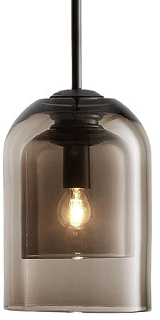 ZGDHWCR Candelabros de Estilo nórdico, Pantallas de lámparas Colgantes de Vidrio con Personalidad Creativa, lámpara Colgante de succión de Montaje Empotrado, lámpara Colgante Individual con Fuente de