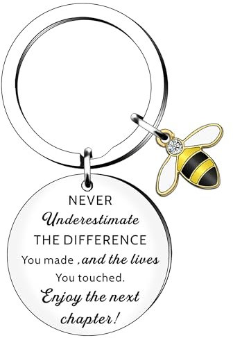 HULALA Retirement Gifts For Women & Men - Colleague & Teacher Leaving Gifts - Appreciation Keychain - Enjoy The Next Chapter