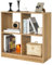 COSTWAY Bücherregal mit 4 Fächern, Würfelregal, Standregal, Aufbewahrungsregal, Regal für Schlafzimmer, Wohnzimmer, 73 x 33 x 73 cm, Natur