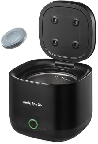 Alineador ultrasónico, retenedor y limpiador de dentaduras postizas con tabletas Boostab, vaina de limpieza inalámbrica y portátil para Invisalign, alineadores, protectores bucales y aparatos orales