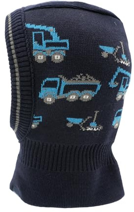 maximo MINI Boy-Schlupfmütze, Allover Baufahrzeuge Made in Germany