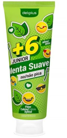 Lot de 4 dentifrices pour enfants à partir de 6 ans - Menthe douce
