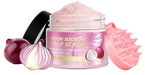 Gommage Exfoliant Cuir Chevelu au Romarin et Menthe, Soin Nettoyant et Purifiant aux Extraits Naturels, Élimine les Impuretés et Régule l'Excès de Sébu, Pour Cuir Chevelu Sain et Équilibré (A, 200g)