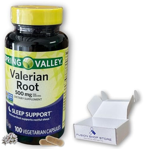 Valerian Root 500mg- Vegan Capsules 100 Ct (Pack of 1), Boxed By Fusion Shop Store