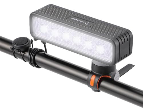 Fahrradlicht, 6 Perlen, Fahrradscheinwerfer – mit Glockenlautsprecher 120 dB, Fahrradscheinwerfer 500 Lumen, hohe Helligkeit für Rennrad