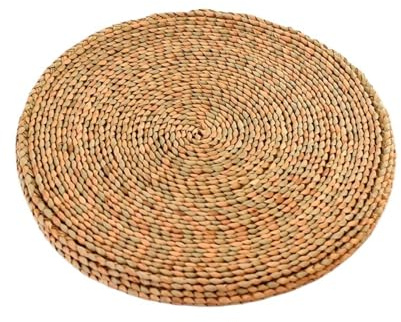 AMENGJ Cuscino in Paglia Intrecciata Futon, Tappetino in Erba, Cuscino Tatami Rotondo da Terra, Cuscino Portatile for Uso Domestico, Tappetino da Meditazione(Color 3,45cm)
