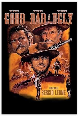 Póster de la película The Good, The Bad And The Ugly (El bueno, lo malo y lo feo), lienzo para decoración de pared, pinturas para sala de estar, dormitorio, sin marco: 30 x 45 cm