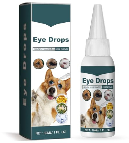 Gotas para los Ojos para Mascotas, Cuidado De Ojos para Mascotas, Removedor De Manchas De Lágrimas para Perros y Gato, Pet Gotas Oculares para Gatos Y Perros, 30 ml