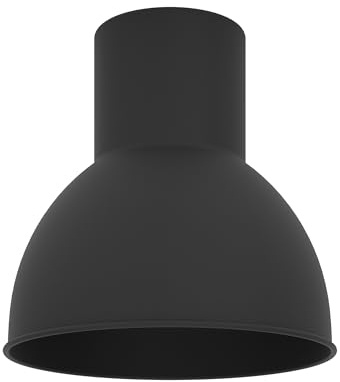 EGLO Lampenschirm Capoliveri-E, Leuchtenschirm Wohnzimmer, Schirm für Hängelampe, Tischleuchte oder Wandleuchte, Metall in Schwarz, ⌀ 17,5 cm