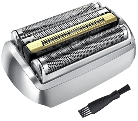 Kompatibel mit Braun Series 9 Scherkopf 92M – Ersatzrasierkopf Kompatibel mit Braun Series 9 9290cc, 9291cc, 9370cc, 9385cc – 1 Packung, Silber