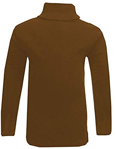 A2Z 4 Kids Girls Polo Neck T Shirt Ribbed Cotton Polo - Polo Neck Mocha 7-8