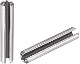 sourcing map Acero Inoxidable 304 Dividido Resorte Rodillo Pasadores Liso Acabado 20uds M3 x 10 mm