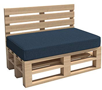 chilly pilley Palettenkissen Gartenkissen Palettenauflage Palettenpolster Indoor Outdoor Waschbar Abnehmbar Sitzkissen Rückenkissen (Sitzkissen 120x60x15, Blau)