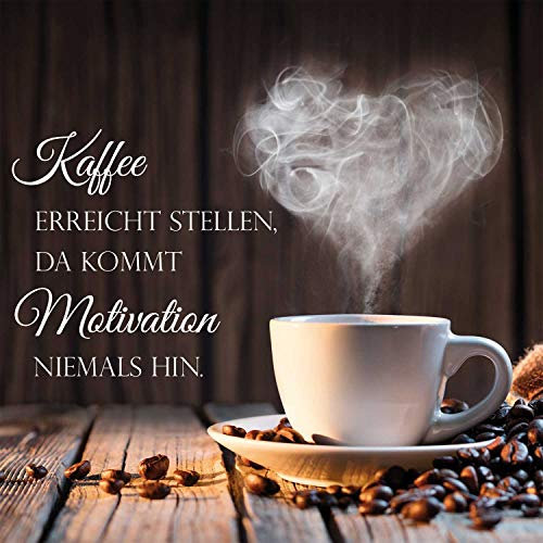 Möbel Jack Keilrahmenbild Wandbild Dekobild Kunstdruck auf Leinwand | Braun | Weiß | Kaffee | 35x35 cm