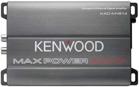 Kenwood KAC-M1814 4-Channel Compact Bridgeable Marine/Motorsports 400W Max Power Digital Amplifier