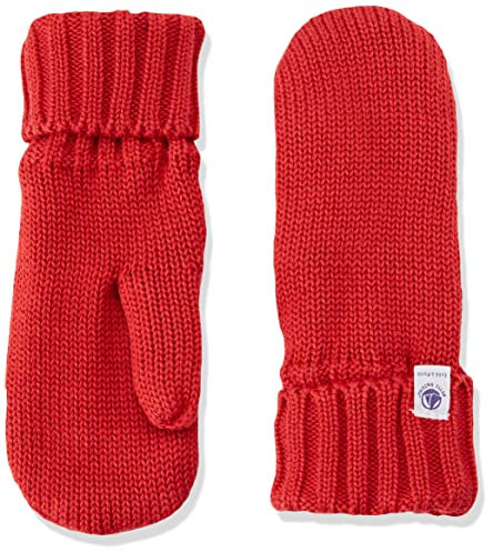 Petit Bateau Unisex-Kinder Fäustlinge, Rot Stop, 6-8 Jahre