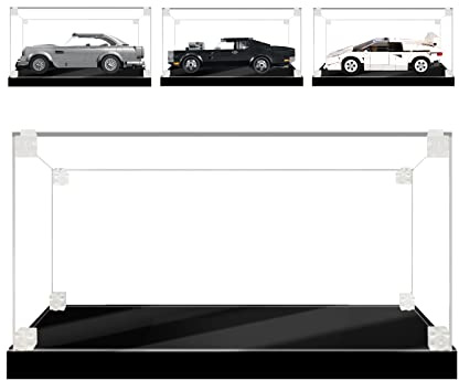 icuanuty Vitrinas de Acrílico para Lego Speed Champions, Caja de Exhibición Transparente para Lego 76900/76901/76912/76911/76908/76897 - 20 x 10 x 10 cm (Solo Vitrinas)