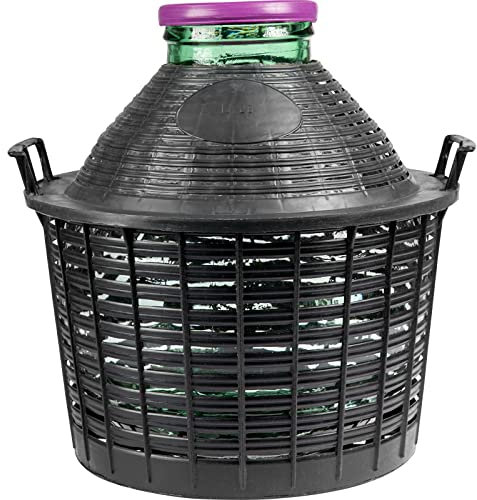 AlcoFermBrew Bonbonne à col Large 20L – Bonbonne en Verre | Dame-Jeanne en Verre | Seau Fermentation