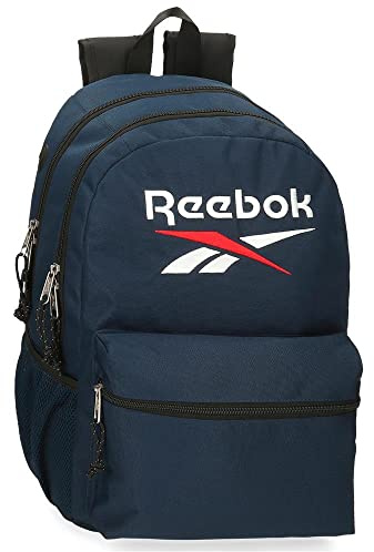 Reebok Boston Mochila Escolar Doble Compartimento Azul 31x44x15 cms Poliéster 20,46L