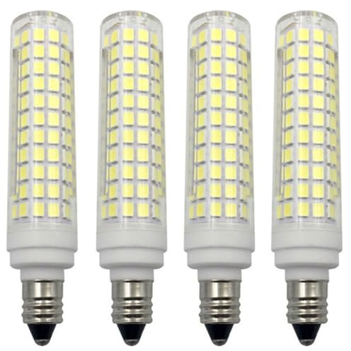 Edearkar 15W E11 LED Bulb Dimmable 136LEDs 150W Halogen Bulbs Equivalent, 1500lm, 110V, Natural Light 4000K, E11 Base, Dimmable LED Candelabra Lamp for Home Light, 4-Pack
