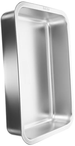 Milisten Box Edelstahl Katzentoilette Haushalt Katzentoilette Kaninchen Katzentoilette Flache Katzenversorgung Kätzchen Saubere Toilette Große Metalltoilette Große Kapazität Katzentoilette