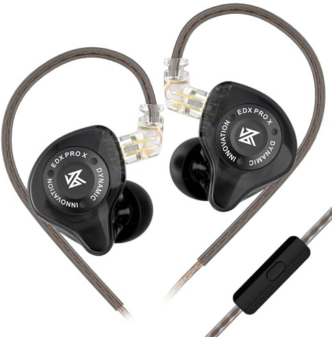 KZ EDX Pro X - Cuffie intrauricolari HiFi IEM, bassi profondi, monitor in-ear con cavo staccabile, per audiofili DJ cantanti