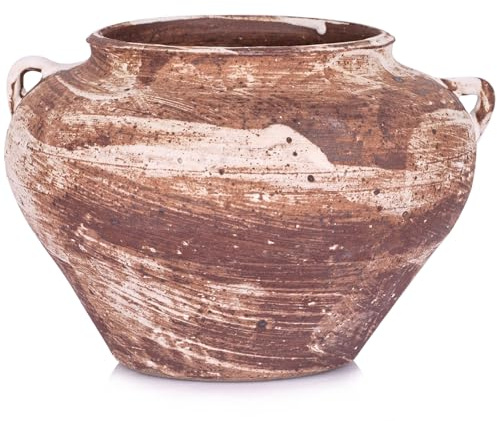 Jarrón rústico de cerámica para decoración del hogar (jarrón rústico - 02)