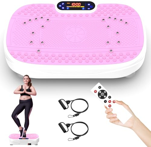 AOVIECH Vibration Plate Fitness Platform Exercise Machine - Pink