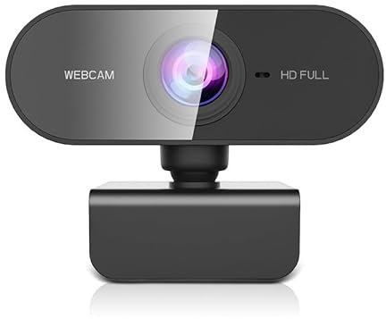 DDKJ Webcam mit Mikrofon,1080P Full HD Kamera PC Laptop,USB Web Cam Plug&Play,Externe Streaming Camera,Mini Facecam Videokonferenz Face Cam für Computer MacBook Microsoft Teams Gaming Meeting Live