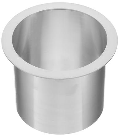 JTWWDM Cubo de Basura Redondo para Encimera, Conducto Oculto para Residuos, Cubo de Basura Integrado de Acero Inoxidable, Cubo de Basura Integrado Sin Fondo para Restaurante,170mm
