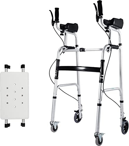 YYAI-HHJU Déambulateur vertical pour personnes âgées et adultes Déambulateur pliable à mobilité progressive avec roues, accoudoir Cadre de marche tout-terrain en aluminium C'est si gentil de ta part