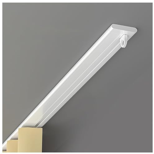 Rieles para Cortinas De Techo Ultrafino para Dormitorio, 1m/2m/5m/6m Pista De Cortina De Aluminio para Cortina De Ducha, Ventanal(200cm/6.5ft (2 * 100cm))