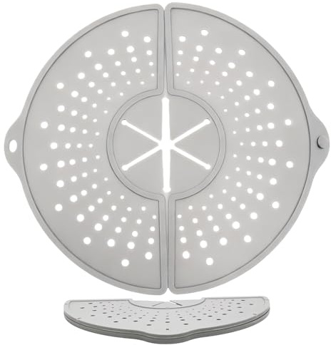 Protección contra salpicaduras de grasa: plegable y resistente al calor, protección contra salpicaduras de silicona para la cocina diaria, para cocinar, para sartén, freidora, cocina, apartamento y